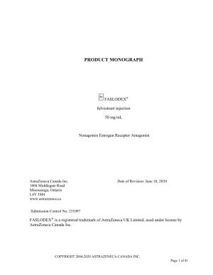 Faslodex-Product-Monograph-En.Pdf