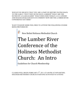An Introduction to the Lumber River Conference