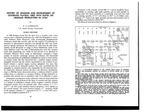 History of Uranium and Development of Colorado Plateau Ores With