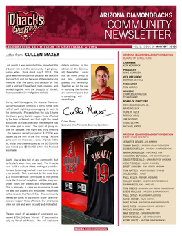 Arizona Diamondbacks Community Newsletter