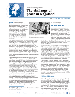 The Challenge of Peace in Nagaland