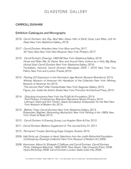 CARROLL DUNHAM Exhibition Catalogues and Monographs