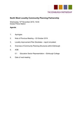North West Locality Community Planning Partnership