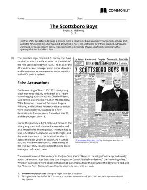 The Scottsboro Boys by Jessica Mcbirney 2017