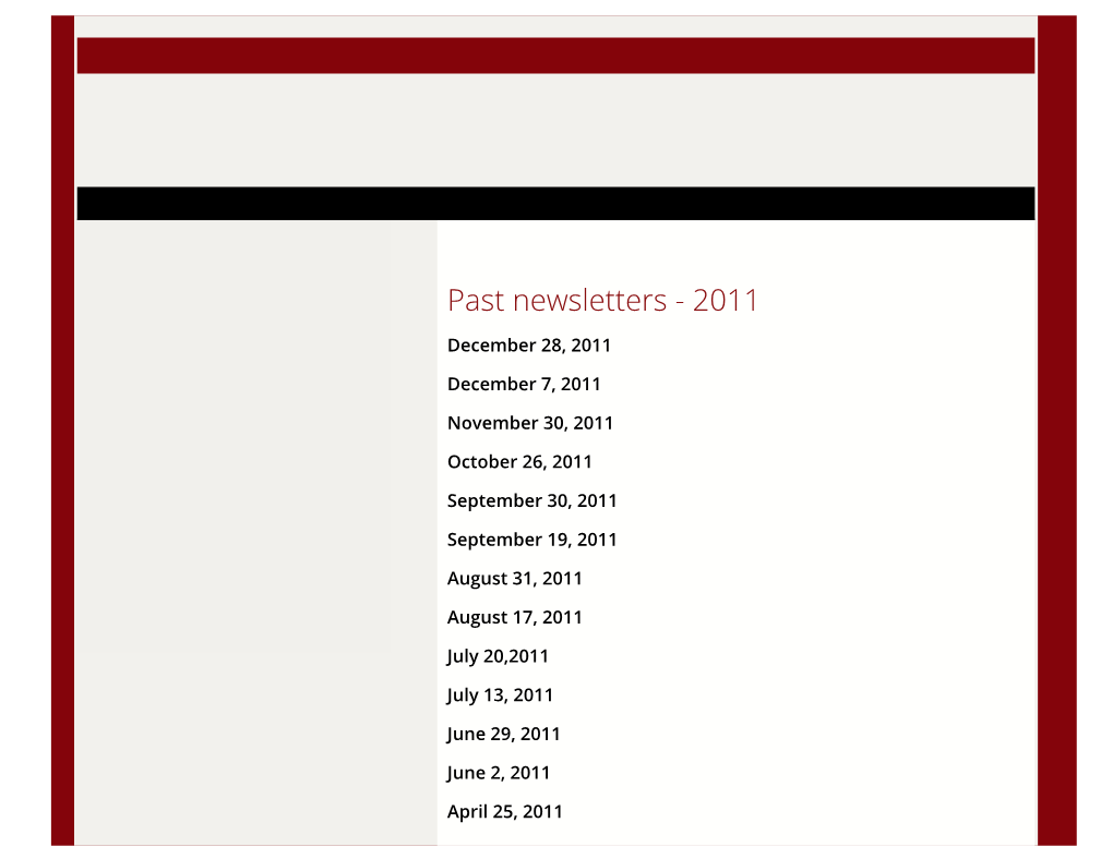 2011 Newsletters