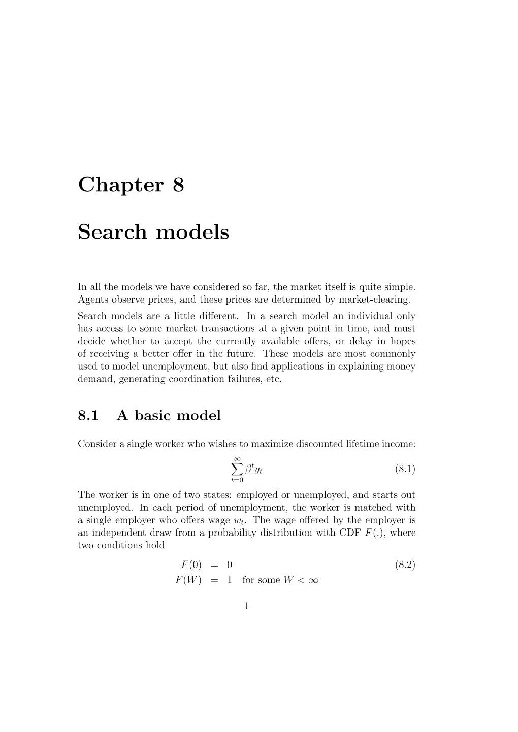 Chapter 8 Search Models