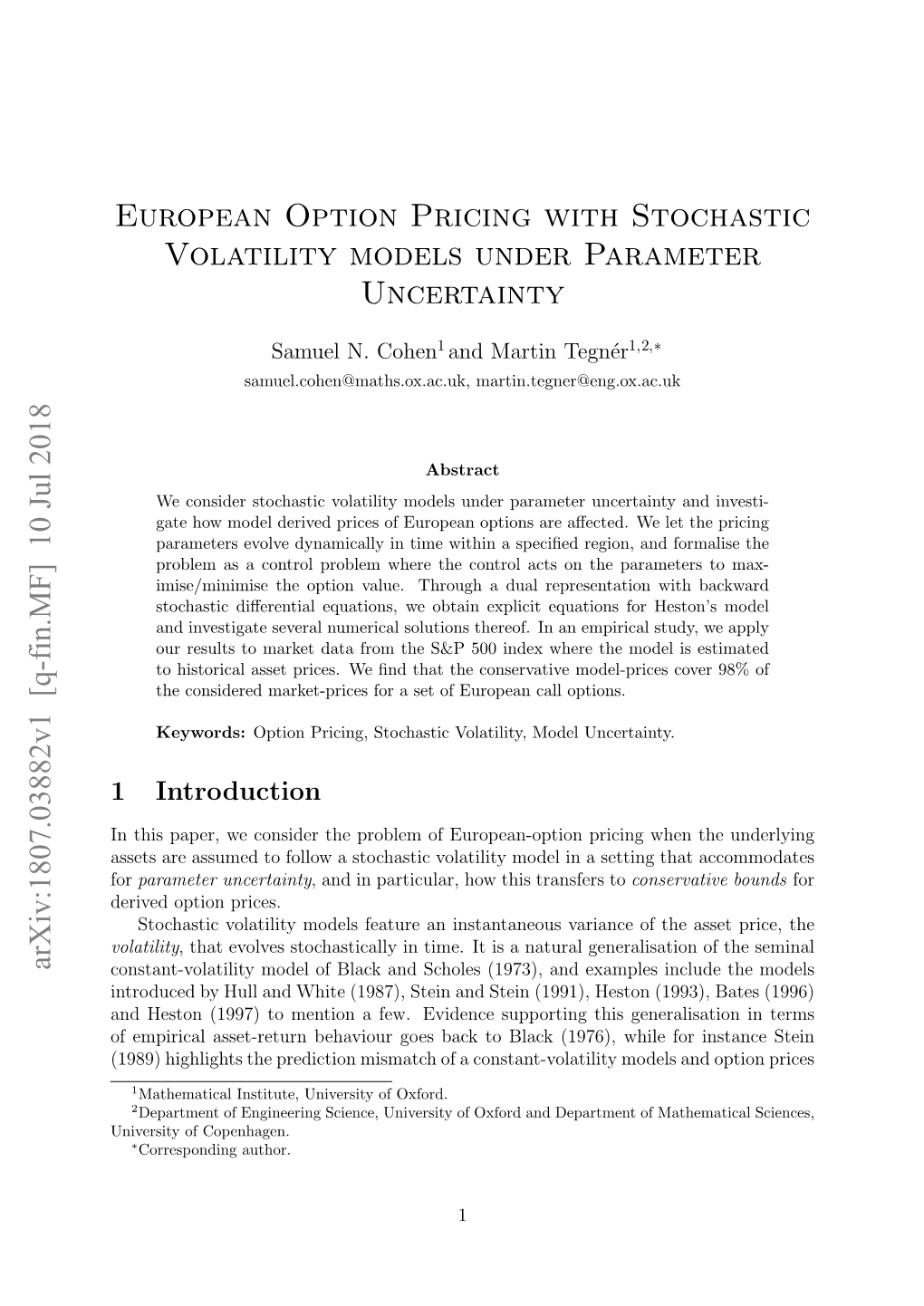 European Option Pricing with Stochastic Volatility Models Under Parameter Uncertainty