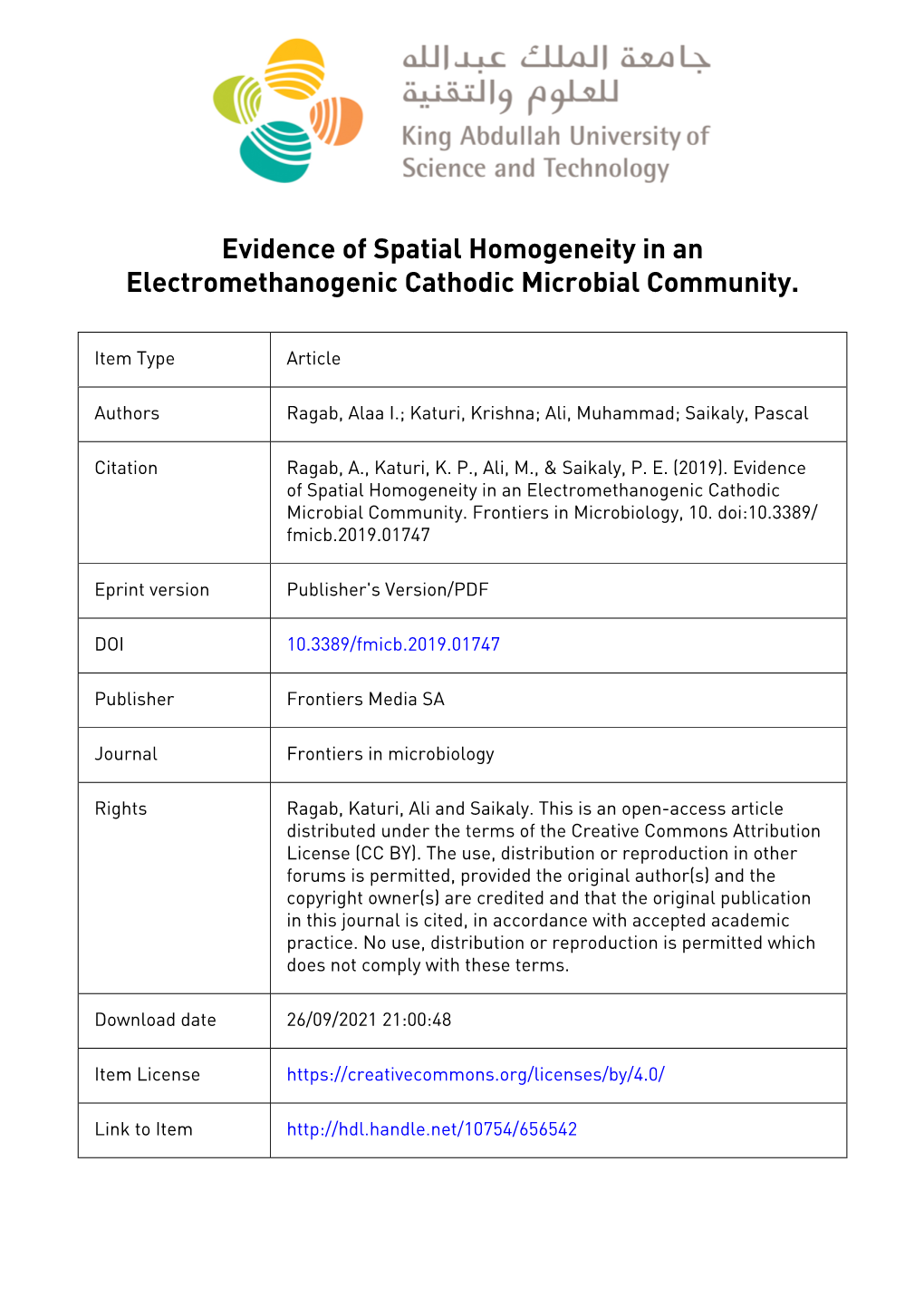 Supplementary Material Evidence of Spatial Homogeneity in an Electromethanogenic Cathodic Microbial Community