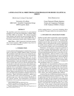 A Semi-Analytical Orbit Propagator Program for Highly Elliptical Orbits∗