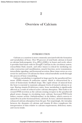 2 Overview of Calcium