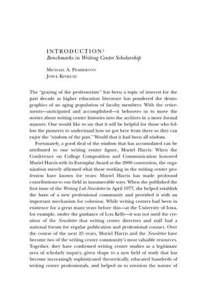 Critical Perspectives on Writing Center Scholarship
