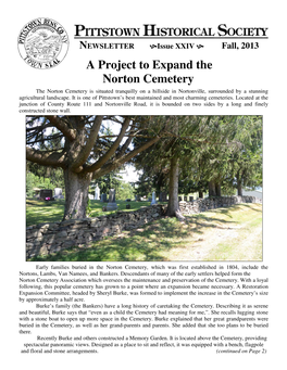 A Project to Expand the Norton Cemetery