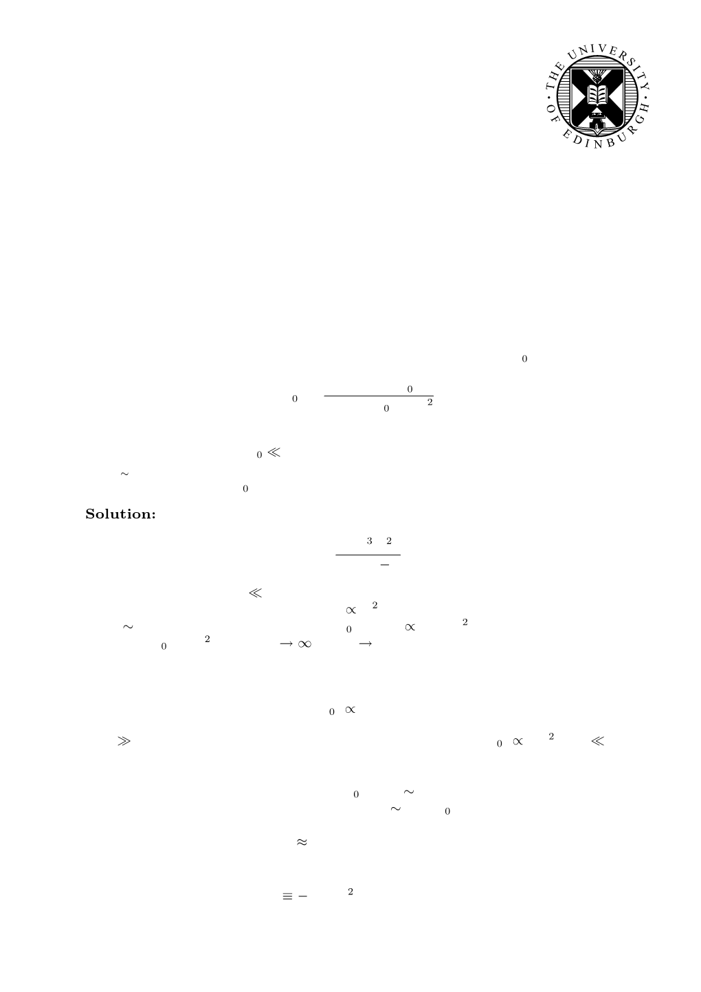 Astrophysical Cosmology 4 2004/2005 Solution Set 4