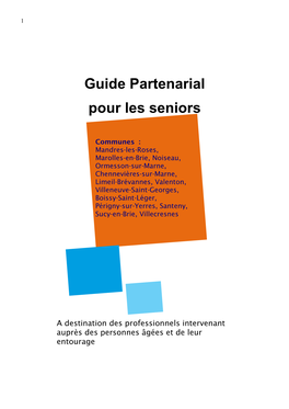 Guide Partenarial Pour Les Seniors