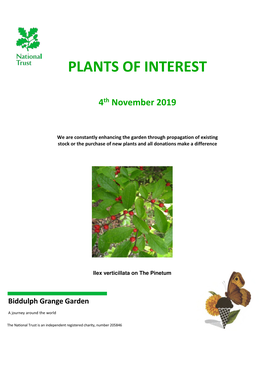 Plants of Interest