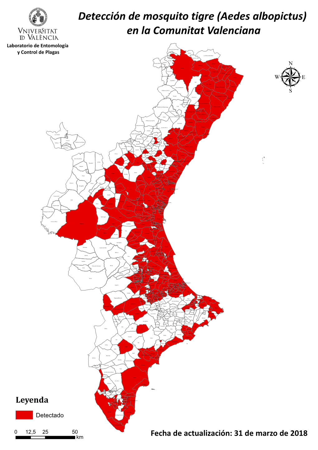 Detección De Mosquito Tigre (Aedes Albopictus) En La Comunitat Valenciana Laboratorio De Entomología Zorita Del Maestrazgo