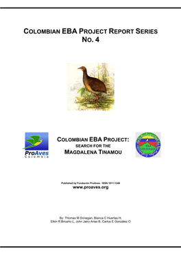 Colombian Eba Project Report Series No