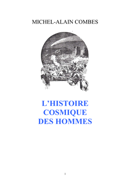 Histoire Cosmique Des Hommes