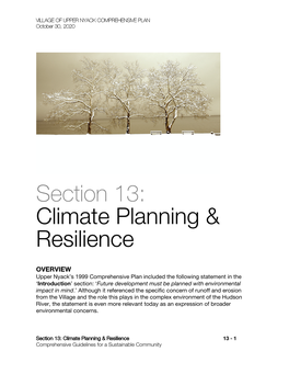 Section 13: Climate Planning & Resilience