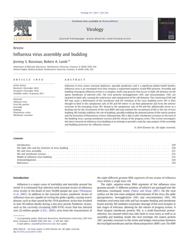 Influenza Virus Assembly and Budding