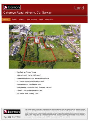 Caheroyn Road, Athenry, Co. Galway Summary Details Athenry Town Planning Legal Streetview
