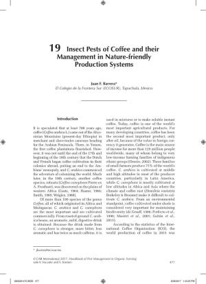 19 Insect Pests of Coffee and Their Management in Nature-Friendly Production Systems