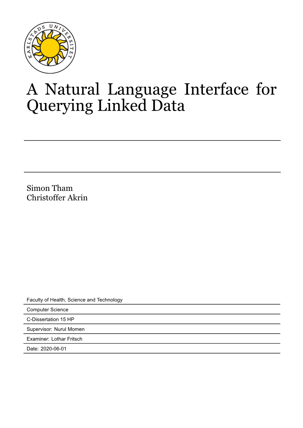 A Natural Language Interface for Querying Linked Data