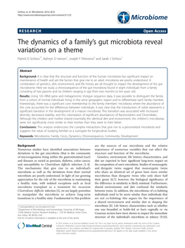 The Dynamics of a Family's Gut Microbiota Reveal Variations on A