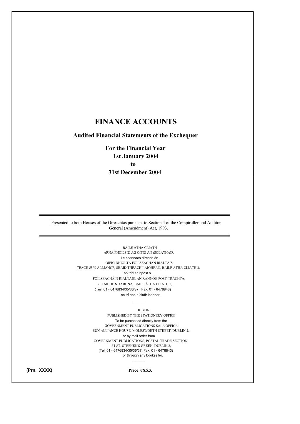 Finance Accounts