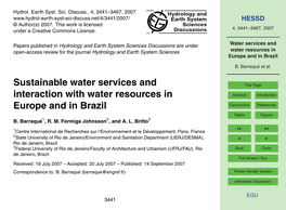Water Services and Water Resources in Europe and in Brazil