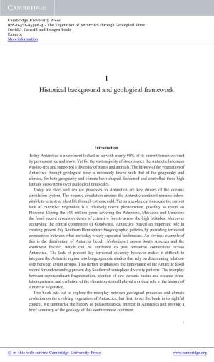 Historical Background and Geological Framework