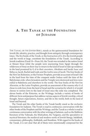 A. the Tanak As the Foundation of Judaism