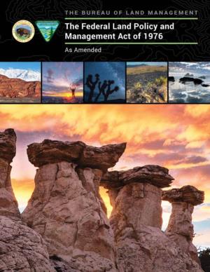 Federal Land Policy and Management