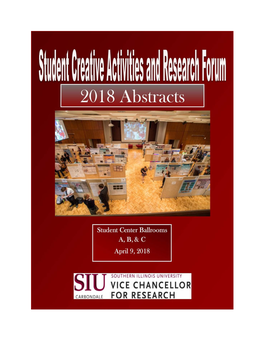 2018-Student-Forum-Abstracts.Pdf