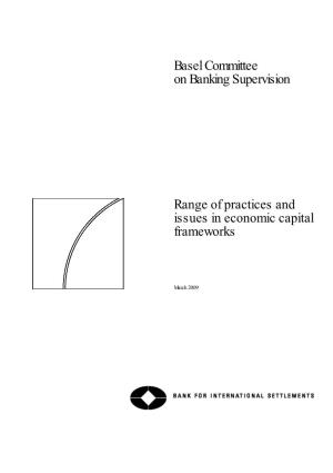 Range of Practices and Issues in Economic Capital Frameworks
