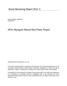 48368-001: Myingyan Natural Gas Power Project