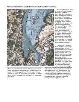Flood-Inundation Mapping Tools for Two Rivers in Rhode Island and Connecticut
