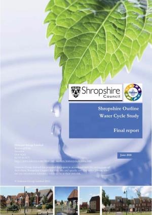 Shropshire Outline Water Cycle Study Final Report