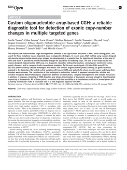 Custom Oligonucleotide Array-Based CGH: a Reliable Diagnostic Tool for Detection of Exonic Copy-Number Changes in Multiple Targeted Genes