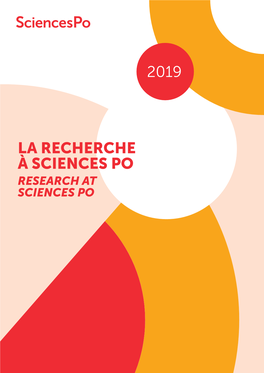 La Recherche À Sciences Po 2019