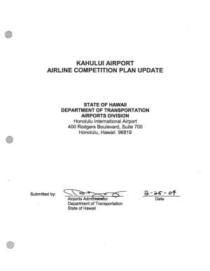 FY2004 Kahului Airport Airlines Competition Plan Update