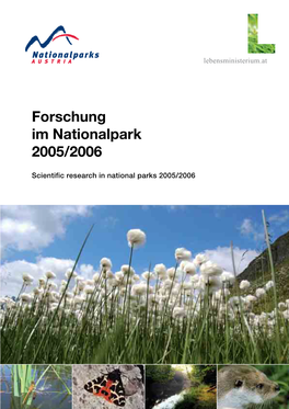 Forschung Im Nationalpark 2005/2006