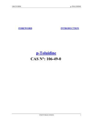P-Toluidine CAS N°: 106-49-0