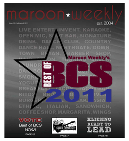 Kliesing Best of BCS Ready to NOW! Lead Page 26 Page 7 Page 18 2 | MAROON WEEKLY February 3 – 16 News & Views
