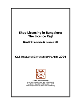 Shop Licensing in Bangalore: the Licence Raj!