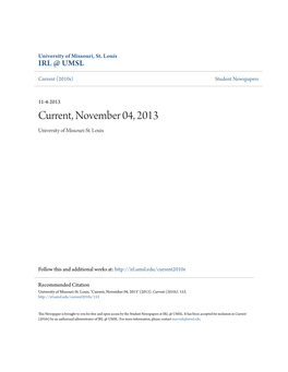 Current, November 04, 2013 University of Missouri-St