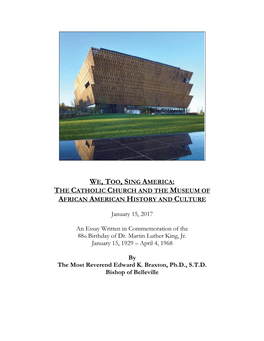 We, Too, Sing America: the Catholic Church and the Museum of African American History and Culture