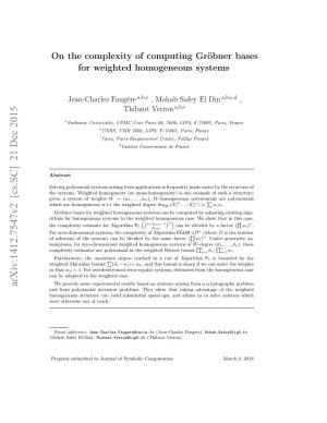 On the Complexity of Computing Gröbner Bases for Weighted