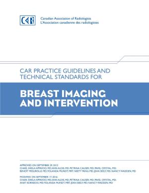 CAR Breast Imaging and Intervention Guideline