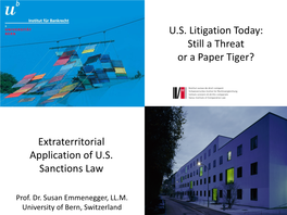 Extraterritorial Application of US Sanctions Law US Litigation Today